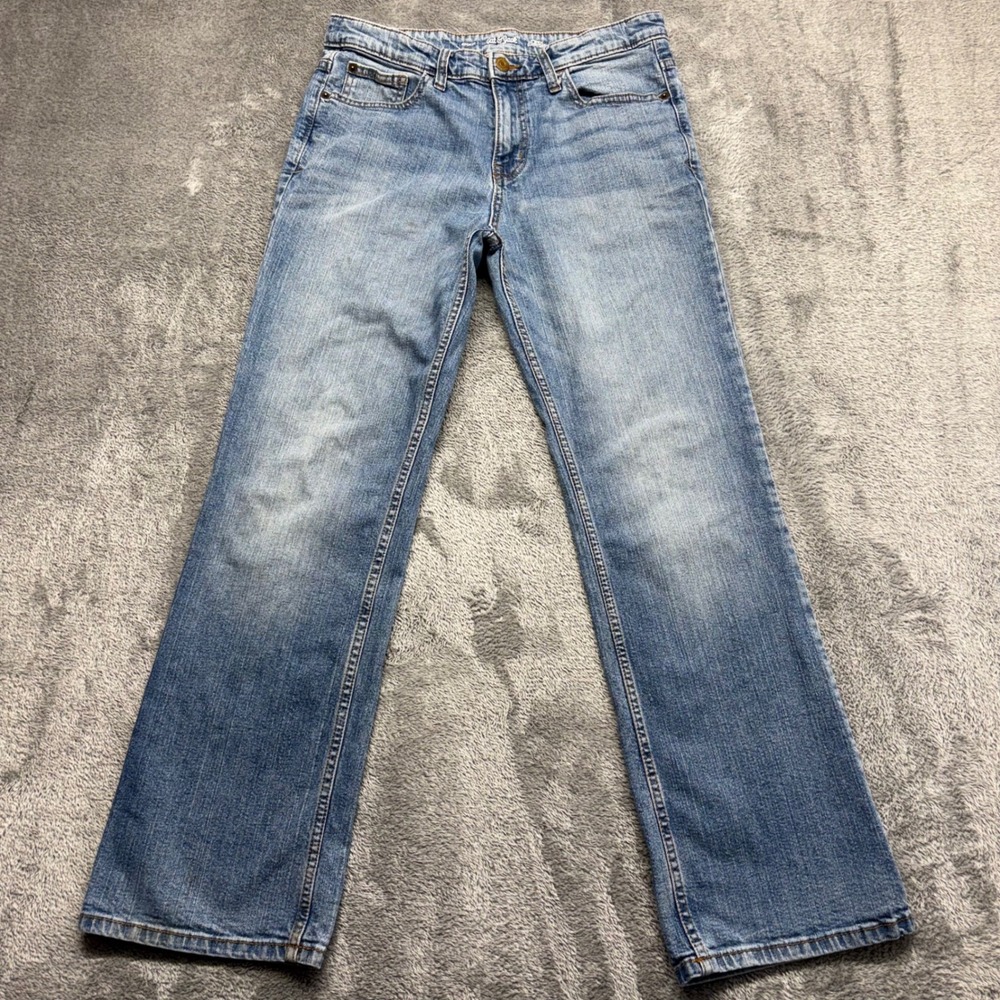 Cat & Jack Bootcut Jeans Boys Size 16 Blue Good Stretch Adjustable Waist Denim‎